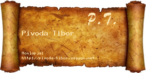 Pivoda Tibor névjegykártya